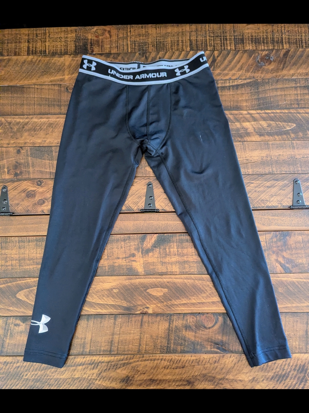 Under Armour Cold Gear Baselayer Fitted Youth Large Leggings Black Athletic